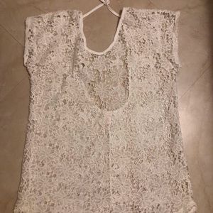 White lace woman cover up size x large